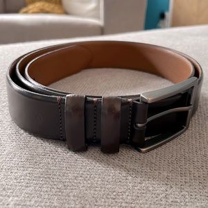 Like New - Joseph Abboud Leather Brown Belt (Size 44)